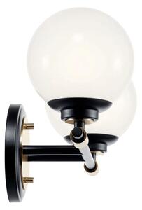 Kichler KL-BENNO2-BK-CPZ-LED Kúpeľňové svietidlo BENNO 2xLED/3W/230V čierna/zlatá IP44