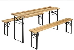 Drevený pivný set BestBerg BBBS-28 / 177 x 46 x 75 cm