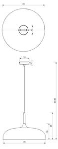 Brilagi - Luster na lanku ABRAHAM 1xE27/60W/230V pr. 45 cm béžová