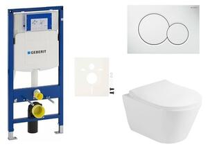 Cenovo zvýhodnený závesný WC set Geberit do ľahkých stien / predstenová montáž + WC Glacera Ava SIKOGESAVAS01