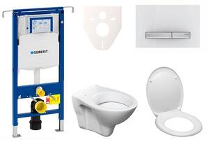 Cenovo zvýhodnený závesný WC set Geberit do ľahkých stien / predstenová montáž + WC Ceramia S-Line Pro 111.355.00.5ND8
