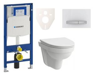 Cenovo zvýhodnený závesný WC set Geberit do ľahkých stien / predstenová montáž + WC Laufen Laufen Pro Nordic SIKOGES3H8