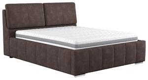 ČALÚNENÁ POSTEĽ, 180/200 cm, drevo, textil, kompozitné drevo, hnedá Welnova - Postele