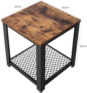 VASAGLE Odkladací stolík Industry - 45x45x55 cm