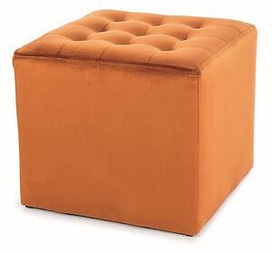Taburet Lori Velvet, oranžová