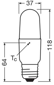 LED stmievaľná žiarovka STICK E27/8,5W/230V 4000K - Osram