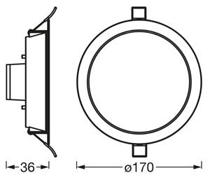 Osram - LED RGB stmievateľné podhľadové svietidlo SMART+ DOWNLIGHT LED/12W/230V Wi-Fi