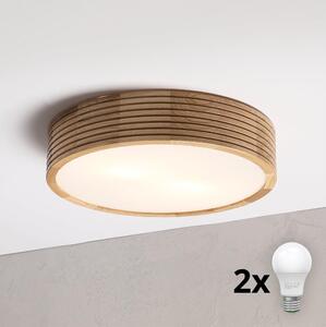 Brilagi - LED stropné svietidlo CARVALHO MODERN 2xE27/60W/230V priemer 37,5 cm dub