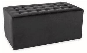 Taburet Lori 2 Velvet, čierna