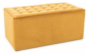 Taburet Lori 2 Velvet, žltá