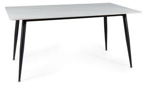 Jedálenský stôl Rion 160 x 90 cm, mramor / čierna