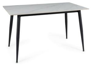 Jedálenský stôl Rion 130 x 70 cm, mramor / čierna