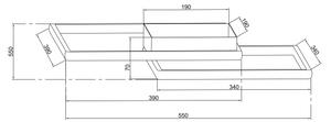 Ondaluce - LED Stmievateľné stropné svietidlo DOWEL LED/46W/230V 55x55 cm strieborné