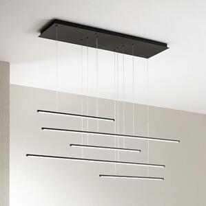Ondaluce - LED stmievateľný luster na lanku GENIUS LED/72W/230V čierna