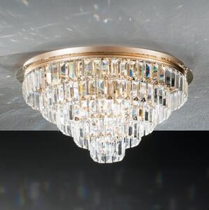 Ondaluce - Krištáľové stropné svietidlo CASTLE 12xG9/7W/230V pr. 60 cm zlatá
