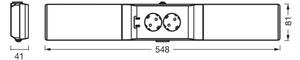 Osram - stmievateľné podskrinkové LED svietidlo so zásuvkami UNDERCABINET LED/10W/230V biela