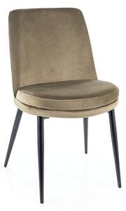 Jedálenská stolička Kayla Velvet, olivová
