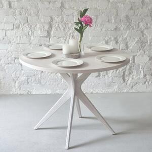 RAGABA Jubi Round White Ashwood jedálenský stôl