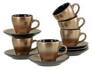 ŠÁLKA NA ESPRESSO S TANIERIKOM Golden Days Schwarz Creatable - Hrnčeky & šálky, Online Only