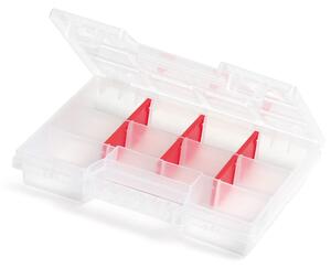 Prosperplast Plastový organizér 10 priehradok (prepážky) NORT 195x155x35 červený