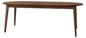 MOOD SELECTION Orbit Okrúhly rozkladací dubový stôl 110 cm do 210 cm - farba tobacco