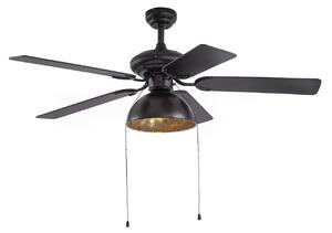 Stropné Lampa Lucande, Shamoian, Čierna, Obývacia izba, Kov, Vintage