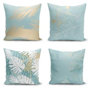 Súprava 4 obliečok na vankúše Minimalist Cushion Covers Lagoon, 55 x 55 cm