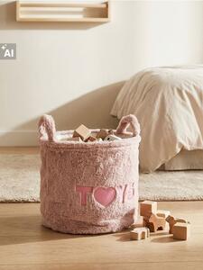 Sinsay - Úložný kôš s nápisom TOYS - pastelová ružová