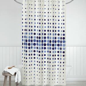 Bellatex Sprchový záves Bodky modrá, 180 x 200 cm