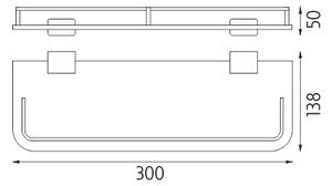 Nimco Polica s ohrádkou, 30 cm KIBO - Ki 14091AX-30-26