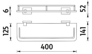 Nimco Polica s ohrádkou, 40 cm KEIRA - KE 22091AX-40-26