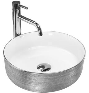 Umývadlo na dosku Rea Sami Brush Silver