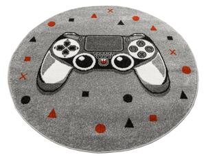 Koberec Lima G928A Gamepad svetlosivý / tmavosivý kruh