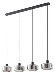 Lindby - Hildur 4 Závěsná Lampa 115cm Dym Grey/Čierna