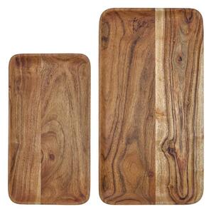 House Doctor - Wood Podnos 33x18x2,5 & 43x23x2,5 Set of 2 Prírodný