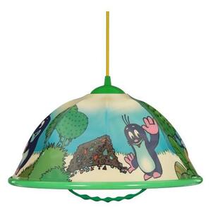 Luster na lanku AKRYL DZ 1xE27/15W zvieratka/zelená