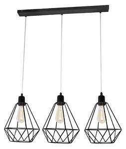 Luster KARO 3xE27/15W/230V čierna