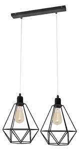 Luster KARO 2xE27/15W/230V čierna