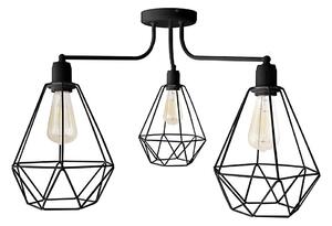 Luster KARO 3xE27/15W/230V čierna