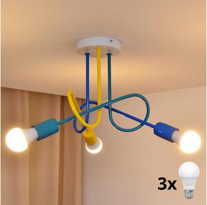 LED Detský prisadený luster OXFORD 3xE27/15W/230V