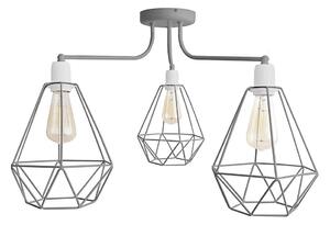 Luster KARO 3xE27/15W/230V šedá