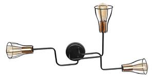 Prisadený luster TUBE II 3xE27/15W/230V čierna