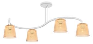Prisadený luster LUCEA 4xE27/15W/230V biela/oranžová