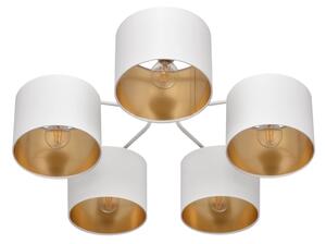 Luster prisadený ALBA 5xE27/15W/230V biela/zlatá