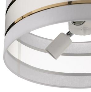 Luster na tyči HELEN 3xE27/15W/230V biela/zlatá