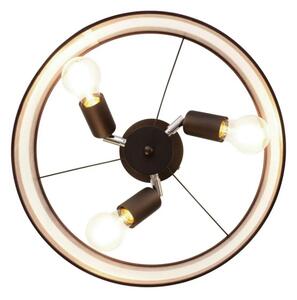 Luster na tyči HELEN 3xE27/15W/230V hnedá/čierna/zlatá
