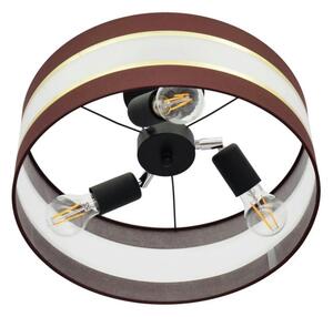 Luster na tyči HELEN 3xE27/15W/230V hnedá/čierna/zlatá