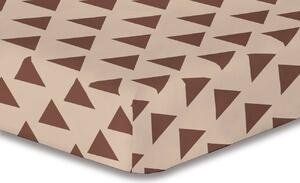 DecoKing Prestieradlo Triangles hnedá Rozmer: 200x220+30 cm
