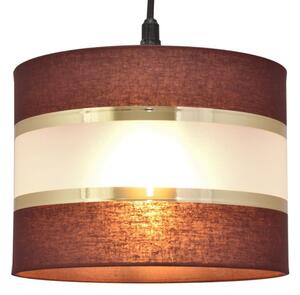Luster na lanku HELEN 1xE27/15W/230V pr. 20 cm hnedá/čierna/zlatá