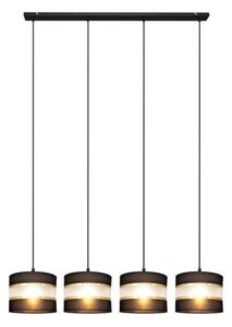 Luster na lanku HELEN 4xE27/15W/230V čierna/zlatá